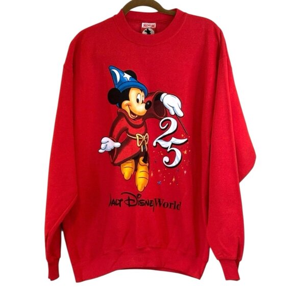 Vintage Mickey Mouse 25th Anniversary Walt Disney World Sweatshirt Men’s Size Lg - Picture 6 of 6